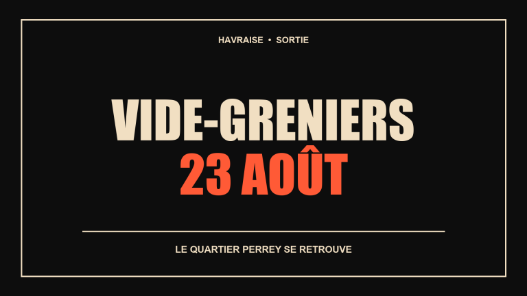 Vide-greniers du quartier Perrey au Havre le 23 août 2026