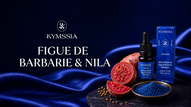 Packaging Kymssia L’Essentielle, huile de pépins de figue de Barbarie biologique